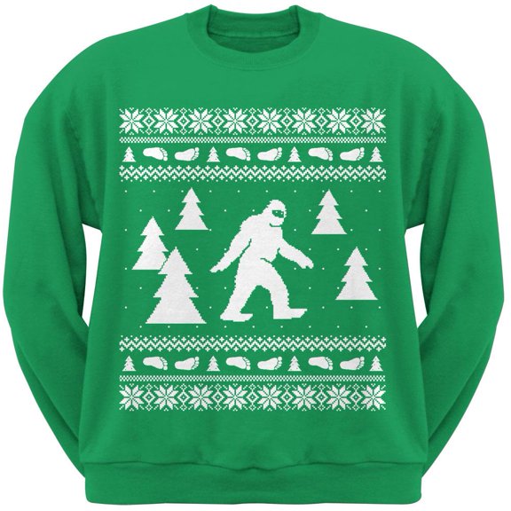 Sasquatch Green Crew Neck Sweatshirt