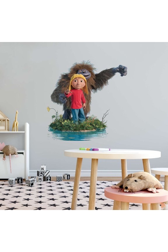 Sasquatch Hairy, Human-Like Creature Adorable Cartoon Wall Decal Big Foot Bigfoot Son Big Foot Kids Movie Cartoon Decor Sticker Home Nursery Decoration Teen Room Decal - Size: 40 In(W) x 40 In(H)