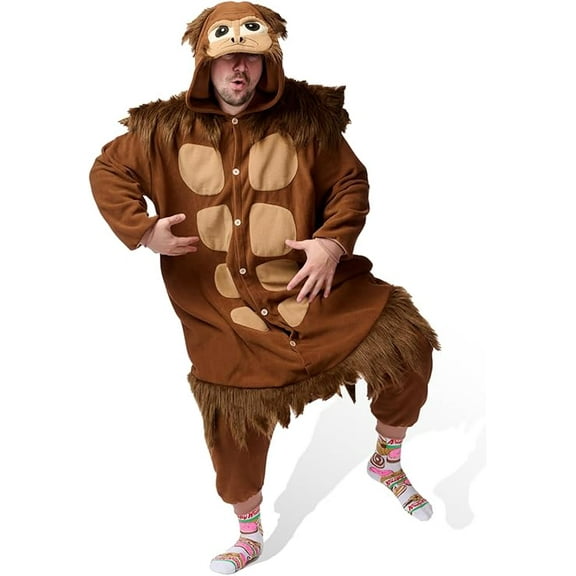 Sasquatch Kigurumi Unisex Adult Onesie Pajamas Animal One Piece Costume Cosplay Sleepwear Sasquatch Kigurumi Unisex Adult Onesie Pajamas Animal One Piece Costume Cosplay Sleepwear