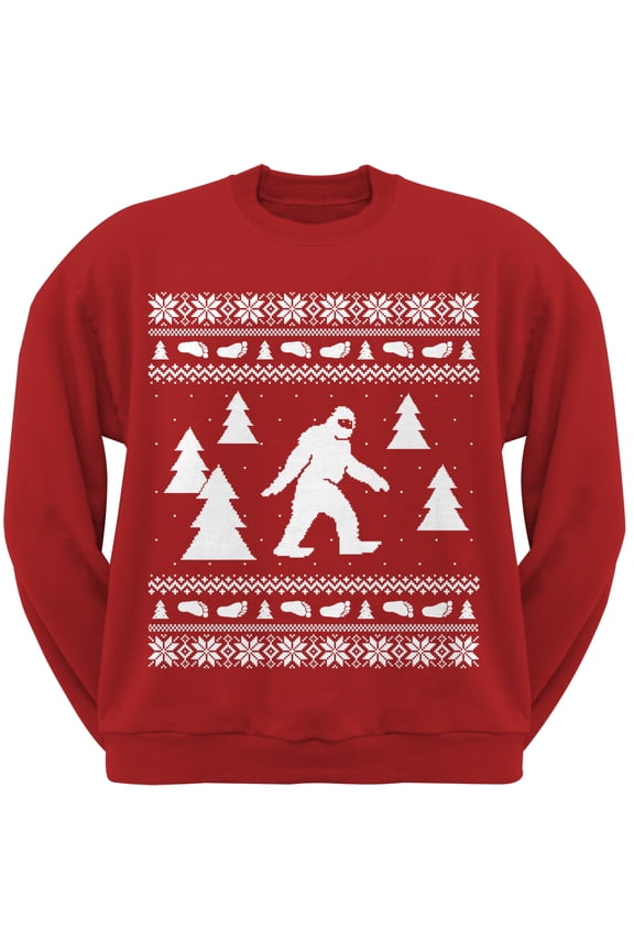 Sasquatch Red Crew Neck Sweatshirt