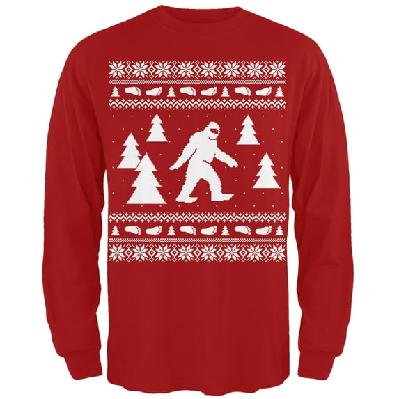 Sasquatch Red Long Sleeve T-Shirt