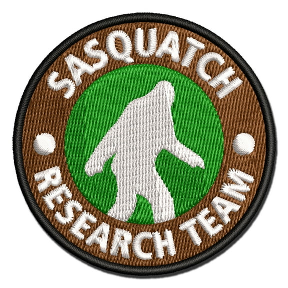 Sasquatch Research Team Bigfoot Cryptid Applique Multi-Color Embroidered Iron-On Patch - 2.0 Inch Mini