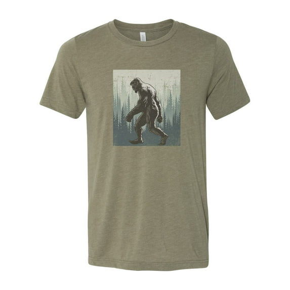 "Sasquatch Shirt, Bigfoot Shirt, Sasquatch Forest, Sasquatch, Yeti Shirt, Yeti Mountains, Bigfoot Lover, Sasquatch Apparel, Unisex Fit, Heather Olive, MEDIUM"