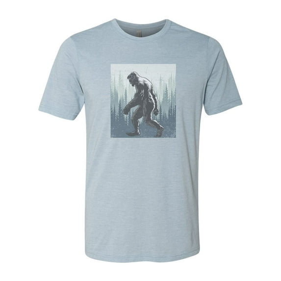 "Sasquatch Shirt, Bigfoot Shirt, Sasquatch Forest, Sasquatch, Yeti Shirt, Yeti Mountains, Bigfoot Lover, Sasquatch Apparel, Unisex Fit, Stonewash Denim, LARGE"
