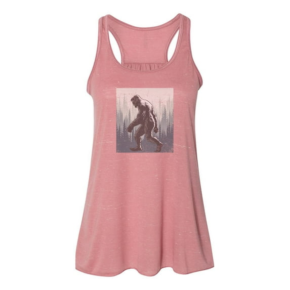 "Sasquatch Tank Top, Bigfoot Racerback, Sasquatch Forest, Bigfoot Shirt, Women's Racerback, Sublimation, Sasquatch Shirt, Yeti Tank, Yeti Tee, Mauve Marble, SMALL"
