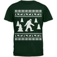 thumbnail image 1 of Sasquatch Ugly Christmas Sweater Green Adult T-Shirt - 2X-Large, 1 of 1