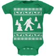 thumbnail image 1 of Sasquatch Ugly Christmas Sweater Green Soft Baby One Piece - 12-18 months, 1 of 1