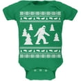 thumbnail image 1 of Sasquatch Ugly Christmas Sweater Green Soft Baby One Piece - 9-12 months, 1 of 1