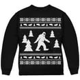thumbnail image 1 of Sasquatch Ugly Christmas Sweater Youth Sweatshirt Black YMD, 1 of 1