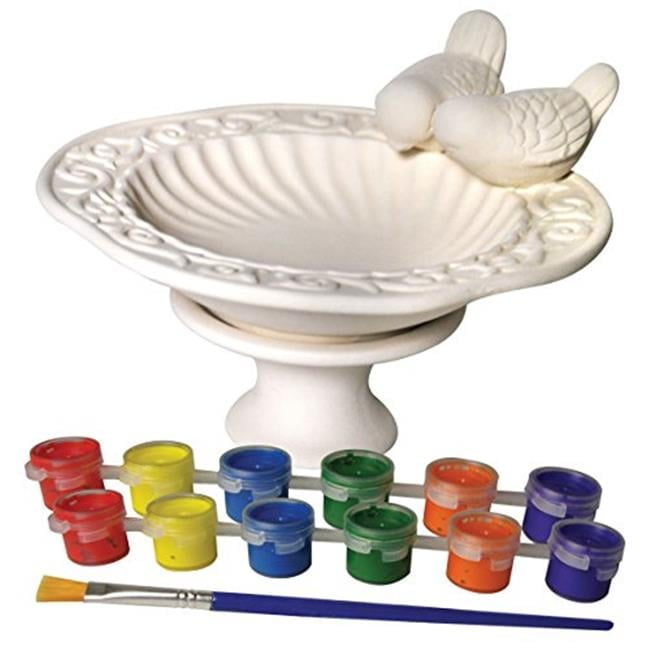 Sassafras 22244BB Paint Your Own Ceramic Bird Bath Paint