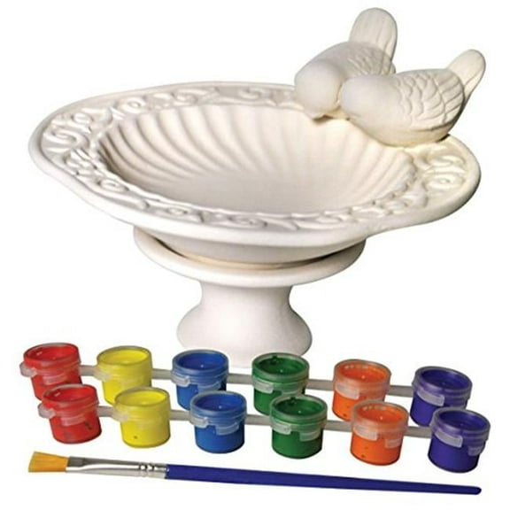 Sassafras 22244BB Paint Your Own Ceramic Bird Bath Paint