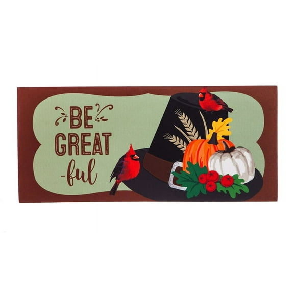 Sassafras Decorative Mat Set, Mat size: 10x22 Inches, Scroll Mat Fram Size: 18x30 Inches, Be Great-ful