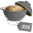 thumbnail image 1 of Sassafras Superstone Bread Dome 12" Dutch Oven pot with Lid - Grey Glazed base oven pot No-Knead Dome for artisan and sourdough bread baking with Stoneware Bakeware., 1 of 18