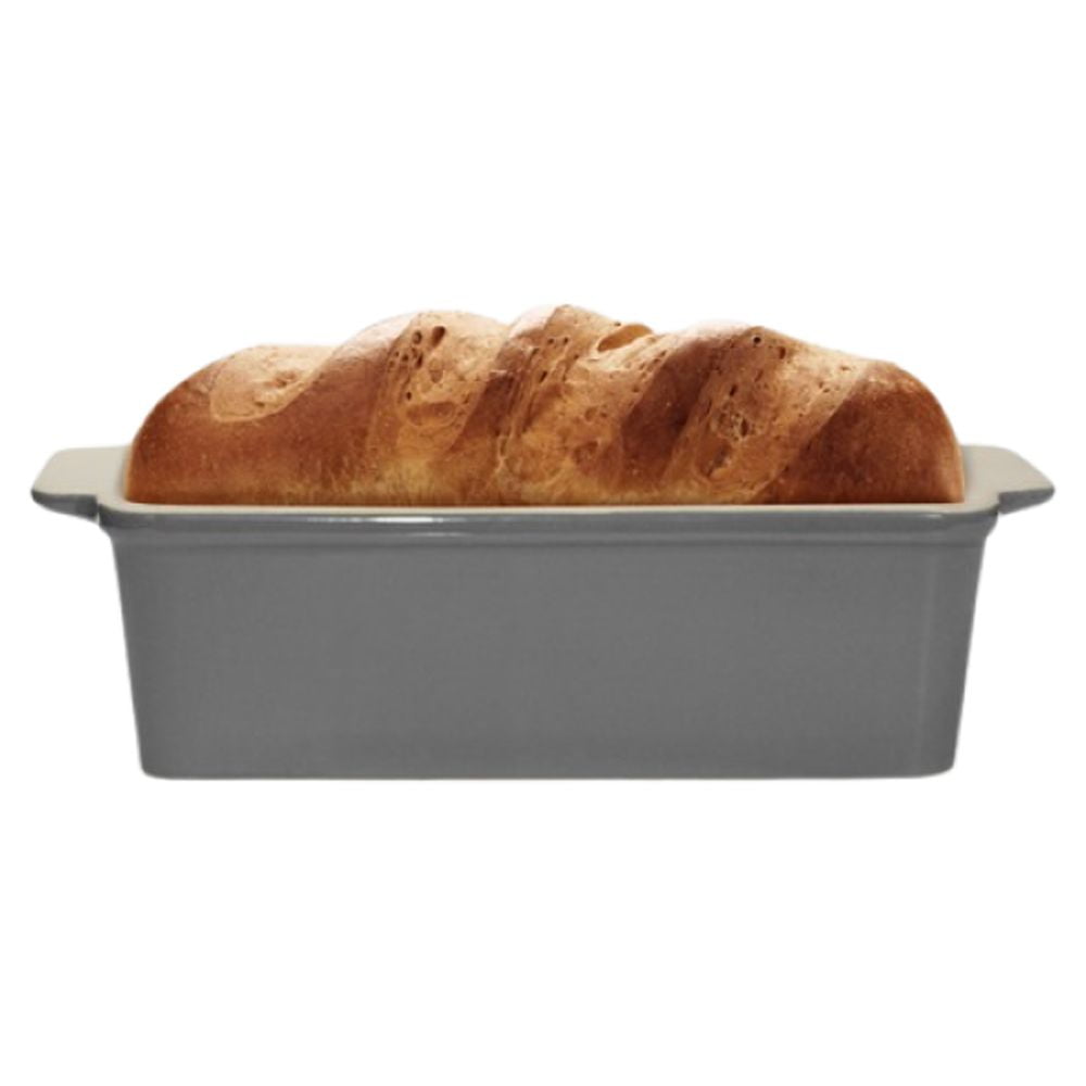 Sassafras Superstone Loaf Pan Gray Glazed