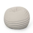 thumbnail image 1 of Sasser Hudgeons Boho 5 Foot Striped Bean Bag, Natural and Gray, 1 of 6