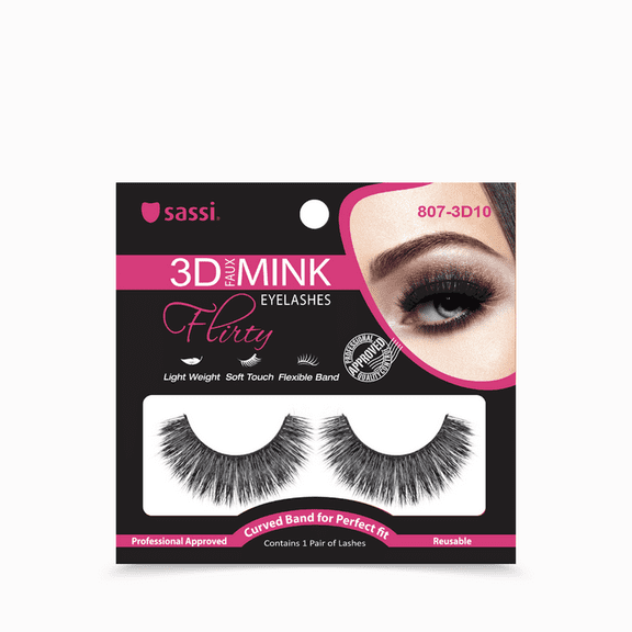Sassi 3D Mink Faux Eyelashes Flirty