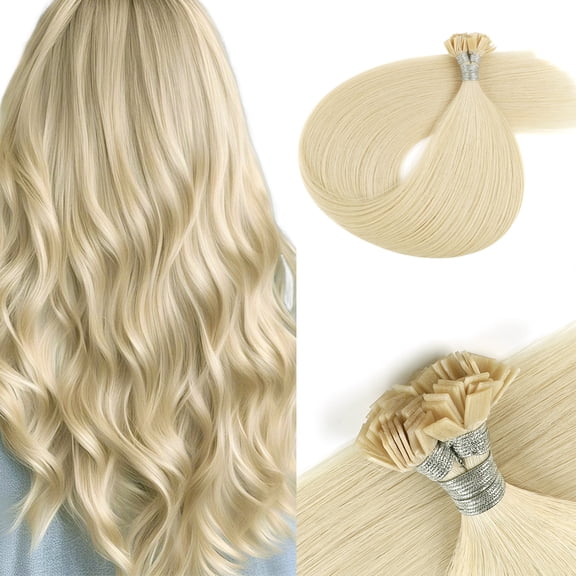 Sassina Hair Keratin Bond Flat Tip Extensions 100% Virgin Hair613# Beach Blonde 22 Inch