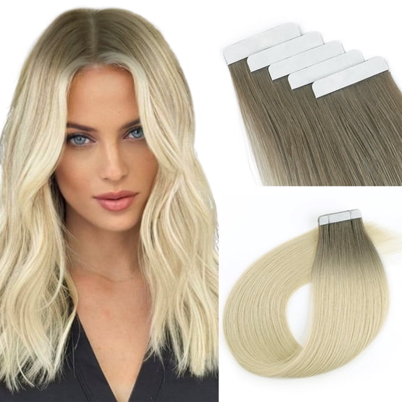 Sassina Tape-In Hair Extensions 100% Human Hair Rooted R3/60# 22 Inch 20pcs 50g