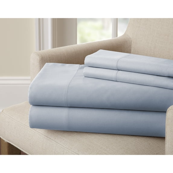 Sassuolo 4 Piece Bamboo Rich King Size Sheet Set with 220 Thread Count, Light Blue