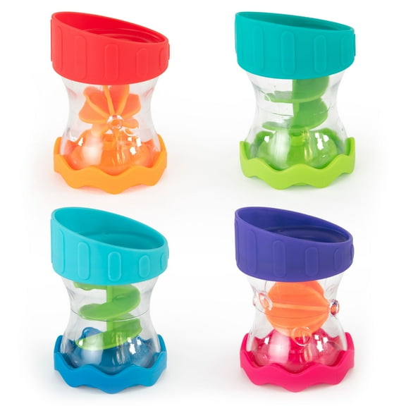 Sassy 4PC Waterworks Bright Spinners Bath Toy