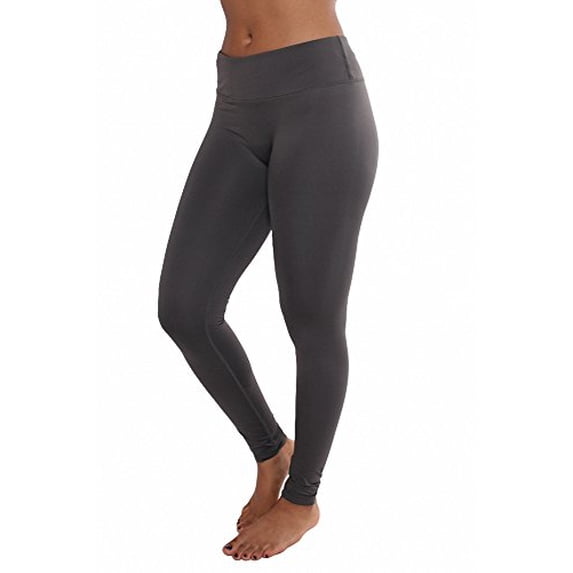 Sassy Apparel Women's Long Full Length Active Wear Gym Yoga Workout Pants (Dark Gray)