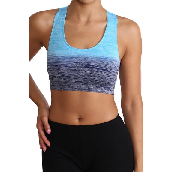 Sassy Apparel Women's Two-tone Yoga Athletic Sports Bra Top