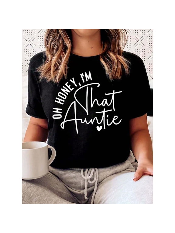 Sassy Aunt Graphic Tee - 'That Cool Aunt' Humor Shirt - Breathable Cotton Tops for Niece/Nephew Gifts & Family Reunions