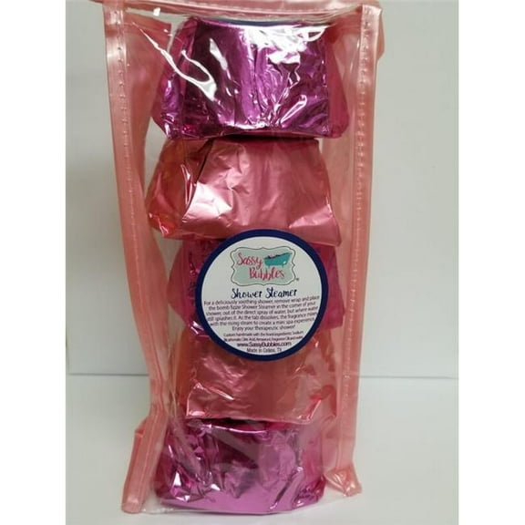 Sassy Bubbles GP-Al-RaspSteamer Georgia Peach & Cherry Almond & Raspberry Boom Shower Steamer, Set of 5