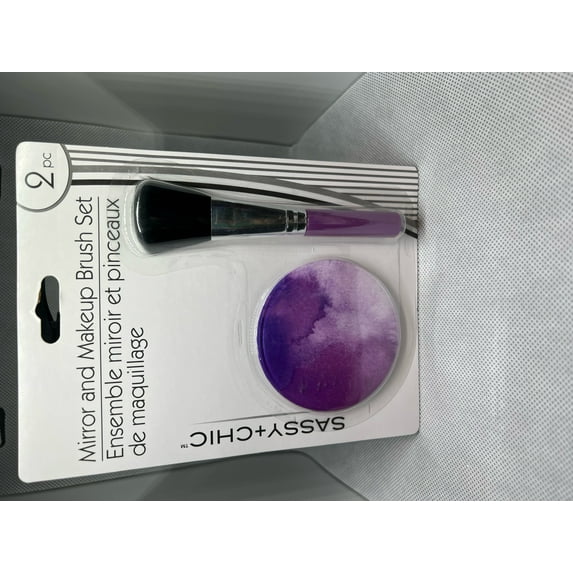 Sassy Chick Mirror and Make up Brush Set 2Pcs