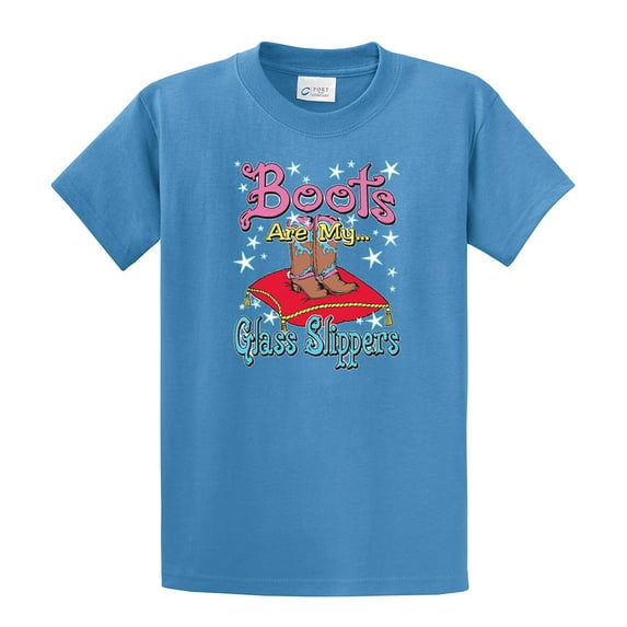 Sassy Chick Youth Short Sleeve T-shirt Boots are My Glass Slippers-Carolina-Ys