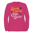 thumbnail image 1 of Sassy Classy Little Lassie Fun St. Patricks Day Quote Women's Sweatshirt, 1 of 3