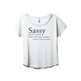 thumbnail image 1 of Sassy Definition Women's Fashion Slouchy Dolman T-Shirt Tee Heather White Medium, 1 of 3