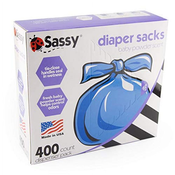 Sassy Disposable Diaper Sacks, 400Count, Blue
