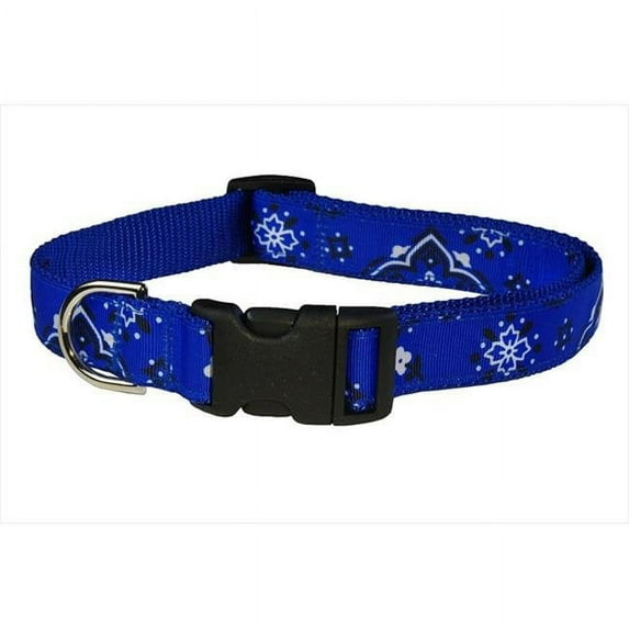 Sassy Dog Wear BANDANA BLUE2-C Bandana Dog Collar- Blue - Small