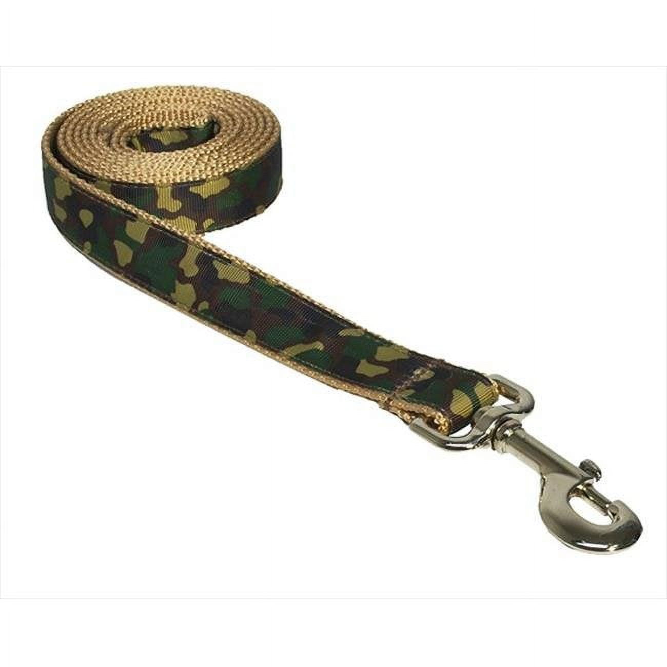 Sassy Dog Wear CAMOUFLAGETANGRN2L 4 ft. Camouflage Dog Leash Tan