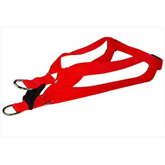 Sassy Dog Wear SOLID NEON ORANGE LG-H Nylon Webbing Dog Harness- Neon Orange - Large