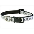 thumbnail image 1 of Sassy Dog Wear PUPPY PAWS-BLACK-WHT3-C Puppy Paws Dog Collar- Black & White - Medium, 1 of 1