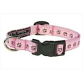 thumbnail image 1 of Sassy Dog Wear PUPPY PAWS-LT. PINK-CHOC.1-C Puppy Paws Dog Collar- Pink & Brown - Extra Small, 1 of 1