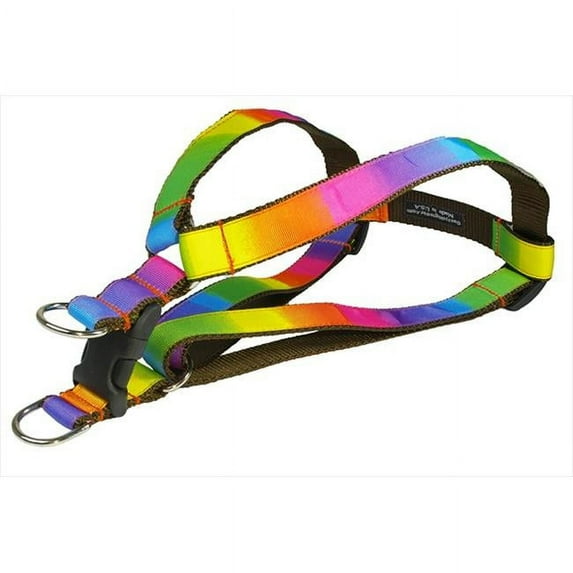 Sassy Dog Wear RAINBOW2-H Dog Harness- Rainbow - Small