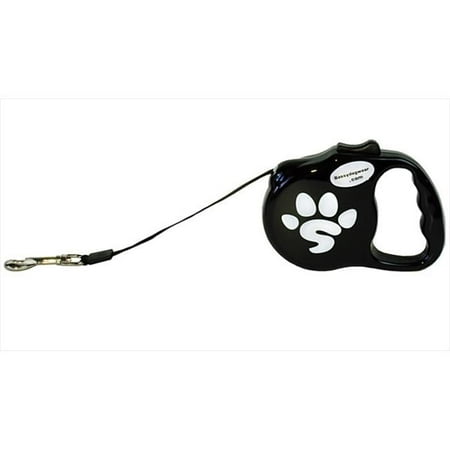 Sassy Dog Wear RETRAC LEASH - SDW LOGO BLK-2 Wear Retractable Dog Leash- Black - 15 ft.