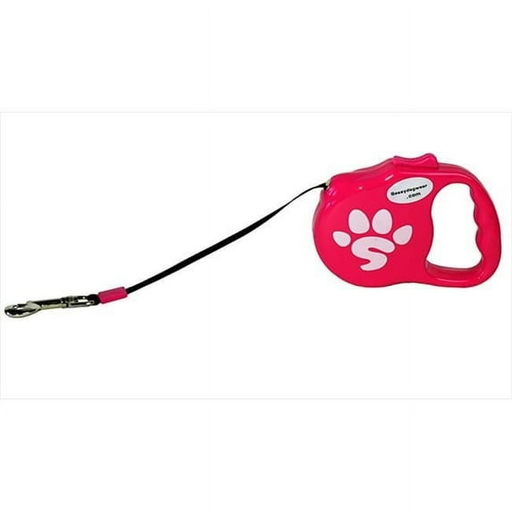 Sassy Dog Wear RETRAC LEASH - SDW LOGO PINK-2 Wear Retractable Dog Leash- Pink - 15 ft.