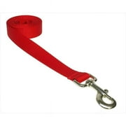 Sassy Dog Wear SOLID RED LG-L 6 ft. Nylon Webbing Dog Leash- Red - Large