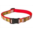 thumbnail image 1 of Sassy Dog Wear STRIPE-ORANGE-MULTI2-C Multi Stripe Dog Collar- Orange - Small, 1 of 1