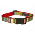 thumbnail image 1 of Sassy Dog Wear STRIPE-RED-MULTI2-C Multi Stripe Dog Collar- Red - Small, 1 of 2