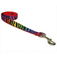 thumbnail image 1 of Sassy Dog Wear ZEBRA-RAINBOW2-L 4 ft. Zebra Dog Leash, Rainbow - Small, 1 of 1