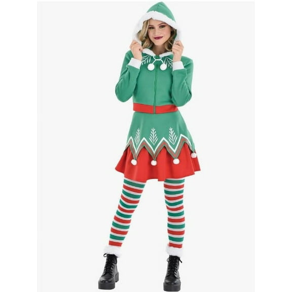 Sassy Elf - Christmas - Holiday - Costume - Adult - Medium 8-10