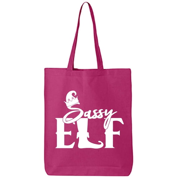 Sassy Elf Cotton Canvas Tote Bag