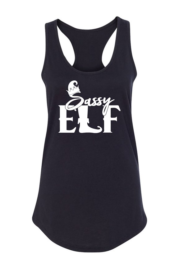 Sassy Elf Racerback Tank