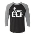 thumbnail image 1 of Sassy Elf Unisex 3/4 Sleeve Baseball Raglan Tee, 1 of 3