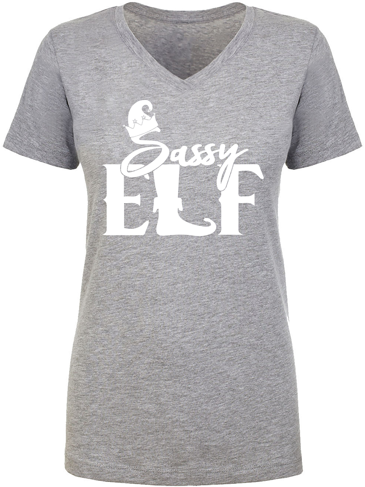 Sassy Elf Womens V-Neck T-Shirt